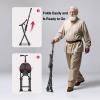 Walking Cane with Seat Folding Lightweight Cane Chair Foldable for Seniors Aluminum Alloy Portable Anti-Slip Height Adjustable(Black) view 3