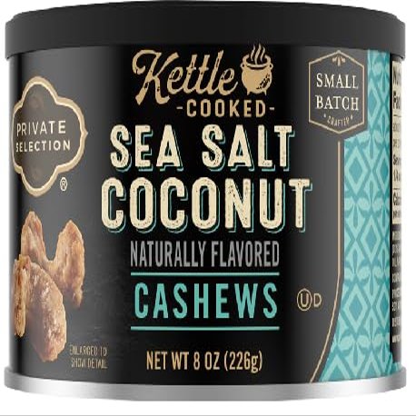 Salted Kettle Cooked Coconut Cashews (1 Can, 8 oz.)