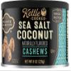 Salted Kettle Cooked Coconut Cashews (1 Can, 8 oz.) view 1