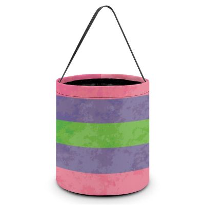100% BLUE COLLAR Sweet Bags Trigender Pride Flag Multipurpose Reusable Goody Buckets Halloween Trick Or Treat Bucket Halloween Candy Bucket