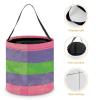 100% BLUE COLLAR Sweet Bags Trigender Pride Flag Multipurpose Reusable Goody Buckets Halloween Trick Or Treat Bucket Halloween Candy Bucket view 4