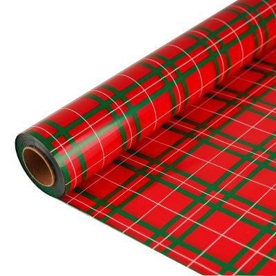 CMFYHM Christmas Cellophane Wrap Roll (34" x 100Ft) 3 Mil Thicken Long Film Gift Wrappings for Baskets, Box,Wine, Christmas Decor(Red,Green,White)
