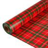 CMFYHM Christmas Cellophane Wrap Roll (34" x 100Ft) 3 Mil Thicken Long Film Gift Wrappings for Baskets, Box,Wine, Christmas Decor(Red,Green,White) view 1