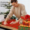 CMFYHM Christmas Cellophane Wrap Roll (34" x 100Ft) 3 Mil Thicken Long Film Gift Wrappings for Baskets, Box,Wine, Christmas Decor(Red,Green,White) view 3