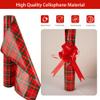 CMFYHM Christmas Cellophane Wrap Roll (34" x 100Ft) 3 Mil Thicken Long Film Gift Wrappings for Baskets, Box,Wine, Christmas Decor(Red,Green,White) view 4