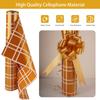 CMFYHM Christmas Cellophane Wrap Roll (34" x 100Ft) 3 Mil Thicken Long Film Gift Wrappings for Autumn Thanksgiving Baskets, Box,Wine, Christmas Decor(Gold And White) view 4