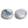 Small Pill Case 3 Compartments Mini Medicine Storage Container Blue And White Buildings And Sea Views Portable Pill Container Holder to Hold Vitamins for Pocket Or Purse Pill Boxes Decorative Metal Me view 2