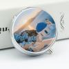 Small Pill Case 3 Compartments Mini Medicine Storage Container Blue And White Buildings And Sea Views Portable Pill Container Holder to Hold Vitamins for Pocket Or Purse Pill Boxes Decorative Metal Me view 3