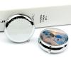 Small Pill Case 3 Compartments Mini Medicine Storage Container Blue And White Buildings And Sea Views Portable Pill Container Holder to Hold Vitamins for Pocket Or Purse Pill Boxes Decorative Metal Me view 4