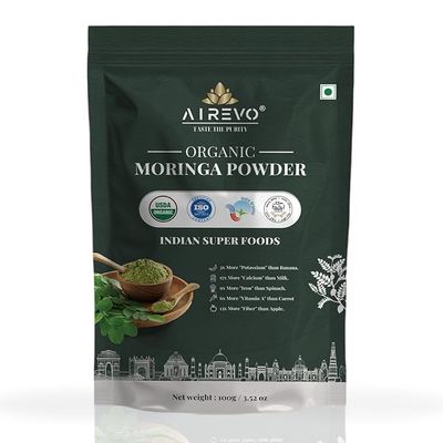 AIREVO Natural Moringa Powder (100g Pack of 2)