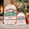 Personalized Christmas Santa SackReindeer Express Overnight Service Gift Bag-Extra Large Custom Canvas Present SackReusable Holiday Gift Bag for Kids, Family, Holiday Party&Christmas Morning 3xR1tv view 3