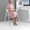LOHISHILO Foldable Upgraded Shower Chair with Armrests and Back, Heavy Duty Folding Bathtub Chair with Thicker Shower Seat for Elderly,Handicap,Disabled, Seniors & Pregnant, 330lbs Blue view 2