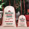 Custom Canvas Santa Sack North Pole Air Mail Service Personalized Christmas Bag Extra Large Reusable Holiday Gift Sack Perfect for Kids, Adults, Family, Holiday Dcor and Gift Giving HLdc1A view 4