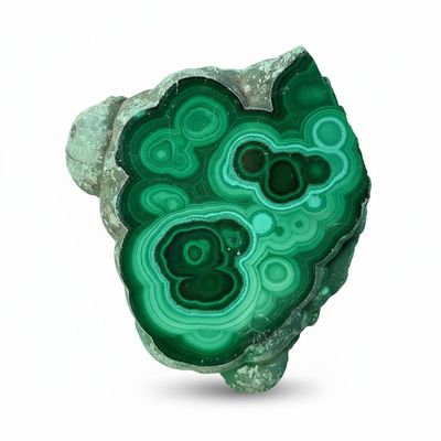 0.33-0.66 lb Natural Malachite Slabs - Premium Polished Crystal Slices for Home & Office Decor - Unique Raw-Edged Healing Stones 2-4 inch (0.44-0.66 lb)