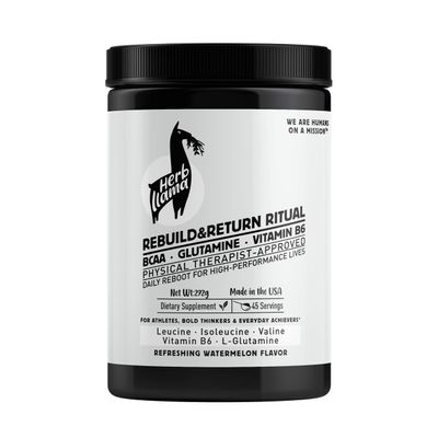 Herb Llama Rebuild & Return Ritual BCAA L-Glutamine Vitamin B6 | Physical TherapistFounded Non-GMO Gluten-Free Sugar-Free Refreshing Watermelon Flavor | 292g (45 Servings)