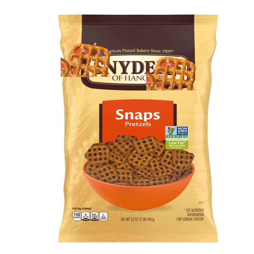 Pretzel Snaps, Original Classic Crunchy Snack, 32 Ounce Family Size Bag (1 Pack)