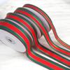 1 Roll Christmas Gift Wrapping Ribbons -Red Green Polyester Satin Printed Ribbon (10mm x 25yds, 25 mm x 25yds) for Christmas Decorations view 4