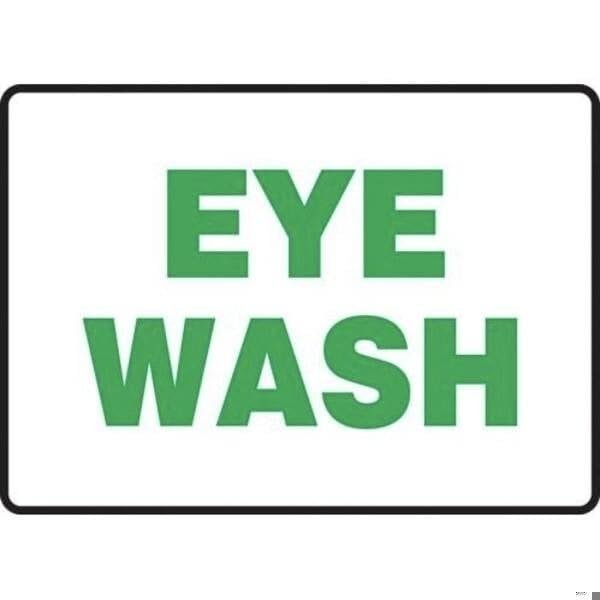 SAFETY SIGNS EYE WASH 7 in X 10 in, Mfr: MFSD421XL-A