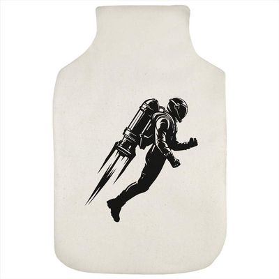 Azeeda 'Jet Pack Man Flying' Hot Water Bottle Cover (HW00044643)