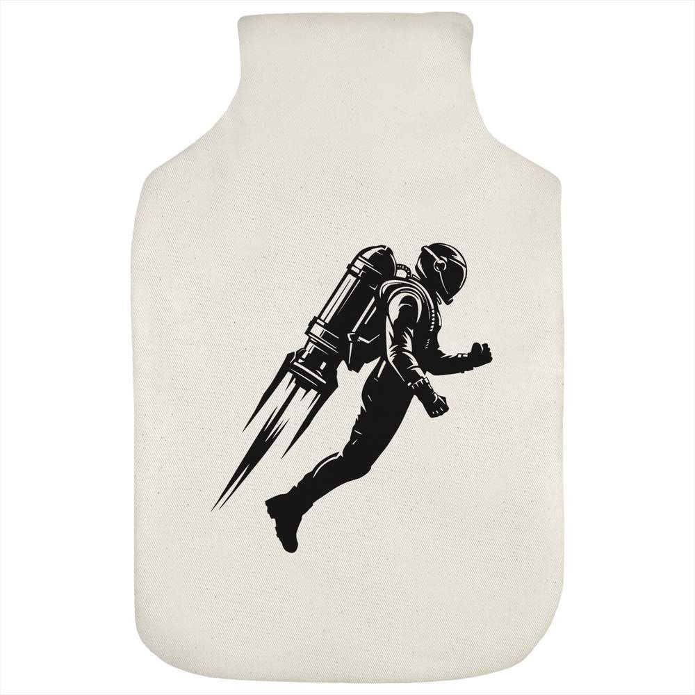 Azeeda 'Jet Pack Man Flying' Hot Water Bottle Cover (HW00044643)