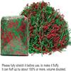 1/2 LB - Green & Red - Soft & Thin Crinkle Cut Paper Shred Filler great for Gift Wrapping, Basket Filling, Birthdays, Weddings, Anniversaries, Valentines Day, and other occasions view 4