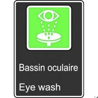 SAFETY SIGN EYE WASH 14 in X 10 in, Mfr: FBMCSA943XL-A