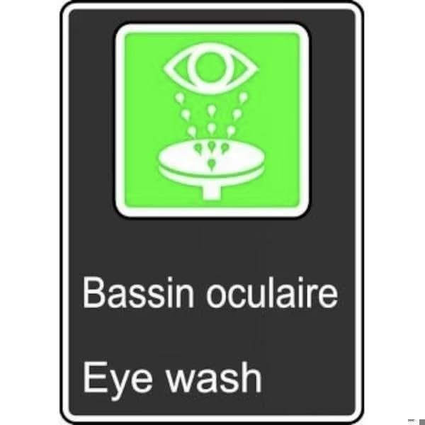 SAFETY SIGN EYE WASH 14 in X 10 in, Mfr: FBMCSA943XL-A