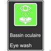 SAFETY SIGN EYE WASH 14 in X 10 in, Mfr: FBMCSA943XL-A view 1