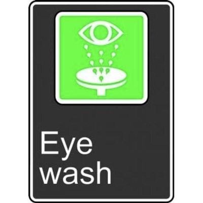 SAFETY SIGN EYE WASH 14 in x 10 in, Mfr: MCSA943XL-A