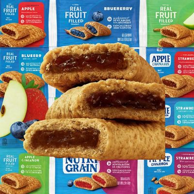 Soft Baked Breakfast Bars Variety Pack Fruit Filled Apple Cinnamon, Blueberry, Strawberry Healthy On-the-Go Snack, Whole Grain Breakfast Bars, Individually Wrapped, 33 Count (1.3 oz Each)