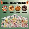 EatnMgan 180Pcs Christmas Cellophane Treat Bags,Santa Claus Goodie Candy,Cellophane Bags,Xmas Party Favors Bags Cellophane Candy bags with 200Pcs Twist Ties for Christmas Party Supplies view 4