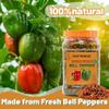12oz Dried Bell Peppers Mix, Dehydrated Red & Green Bell Pepper Flakes for Ramen, Soups, Stews, Noodles Gluten Free Vegetable Toppings & Seasoning Blend view 2