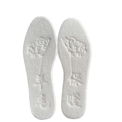 JSEIAJB Winter Warm Insoles Wool Thicken Soft Shoes Pads Breathable Skin-friendly Cotton Cashmere Keep Insole(39-245mm)
