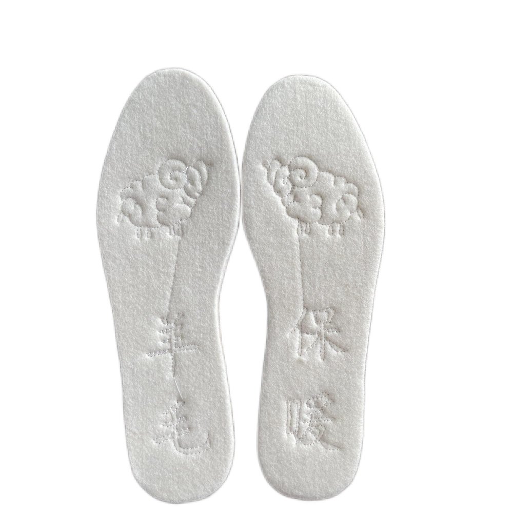 JSEIAJB Winter Warm Insoles Wool Thicken Soft Shoes Pads Breathable Skin-friendly Cotton Cashmere Keep Insole(39-245mm)