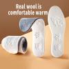 JSEIAJB Winter Warm Insoles Wool Thicken Soft Shoes Pads Breathable Skin-friendly Cotton Cashmere Keep Insole(39-245mm) view 2