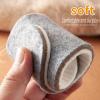 JSEIAJB Winter Warm Insoles Wool Thicken Soft Shoes Pads Breathable Skin-friendly Cotton Cashmere Keep Insole(39-245mm) view 3
