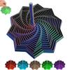3D Printed Expanded Sensory Fidget Star, Expandable Fractal Fidget Hexagon with Handle, Honeycomb Whirling Spiral Design,2025 New Stress Relief Sensory Whirling Spiral with Handle (Dazzling Colors)