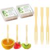 200pcs Bamboo Forks Appetizer Forks,3.5 Inch Charcuterie Food Mini Forks, Disposable Small Wooden Forks for Fruit Dessert Parties Cocktail Fork (200) view 1