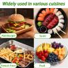200pcs Bamboo Forks Appetizer Forks,3.5 Inch Charcuterie Food Mini Forks, Disposable Small Wooden Forks for Fruit Dessert Parties Cocktail Fork (200) view 4