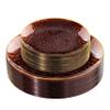 Rubtlamp 60Pcs Amber Plastic Plates - Brown Disposable Plates With Gold Rim, Clear Heavy-duty Party Plates, Hammered Plates Include 30 Dessert Platos, 30 Dinner Platos for Party view 1