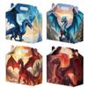 16 Pcs Dragon Party Favor Boxes - Dragon Party Gift Paper Boxes, Dragon Themed Decorations for Birthday Presents Decorations Supplies view 1