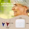 Sierescon Hearing Aids for Seniors Rechargeable, Hearing Amplifier for Adults with Whistle Noise Cancellation, Virtually Invisible Compact Design, 16-Channel Clear Sound Quality (Red and Blue) view 3