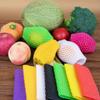 QUYWAZP Fruit Mesh Cover, 50pcs Color Shockproof Protective Vegetable Packaging Orange Kiwi Grape Anti-Squeeze Bag(Yellow) view 2