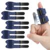 Andecoco Breathable Trigger Finger Splint,5pcs Adjustable Thumb Splint, Blue Thumb Brace for Broken Strained Arthritis for Thumb, Middle, Index, Ring, Pinky Finger Brace view 1