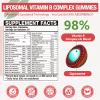 Blivsmlie 2 Pack 33-in-1 Liposomal Vitamin B Complex Gummies -B1, B2, B3, B4, B5, B6, B7, B8, B9,B12 | Vitamin C, D3,K2|Calcium,Magnesiun,Zinc etc.for Energy, Brain,Immune,Skin Support &Heart Support view 2