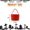 Personalized Hallowmas Gift Basket with Embroider Name Dolls Custom Red Trick or Treat Bag Customized Handmade Candy Bags for All Hallows Day Festival Activities Party Decorations view 2