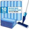 10 Pack Microfiber Cleaning Pads Compatible with Bona Mop, 18 Inch Hardwood Floor Replacement Cleaner Pads, Washable & Reusable Microfiber Mop Pads for Hard Surface Floors view 1
