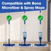 10 Pack Microfiber Cleaning Pads Compatible with Bona Mop, 18 Inch Hardwood Floor Replacement Cleaner Pads, Washable & Reusable Microfiber Mop Pads for Hard Surface Floors view 3