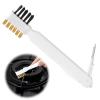 Clofiak Kitchen Cleaning Scrub Brush, 4-in-1 Deep Gas Stove Top Cleaner With Brass Wire Brush, Stiff Bristles & Cooktop Scrape, Range Hood Grease Grime Rust Cleaner for Pot Pan Household Cleaning Tool