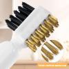 Clofiak Kitchen Cleaning Scrub Brush, 4-in-1 Deep Gas Stove Top Cleaner With Brass Wire Brush, Stiff Bristles & Cooktop Scrape, Range Hood Grease Grime Rust Cleaner for Pot Pan Household Cleaning Tool view 4